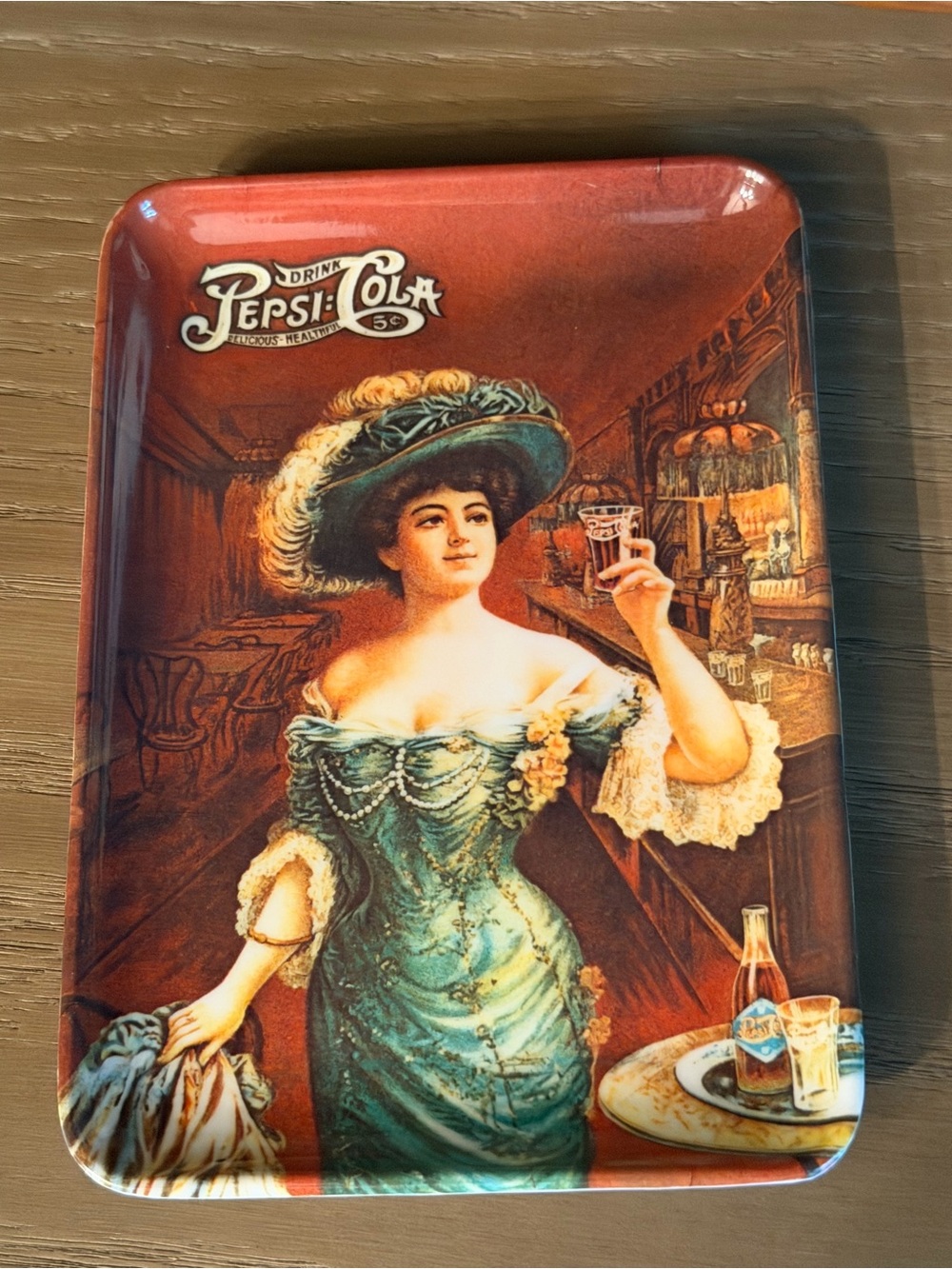 Vintage Pepsi Cola 4 × 6
Plastic Trinket Jewelry Tray Made in Italy Melamin